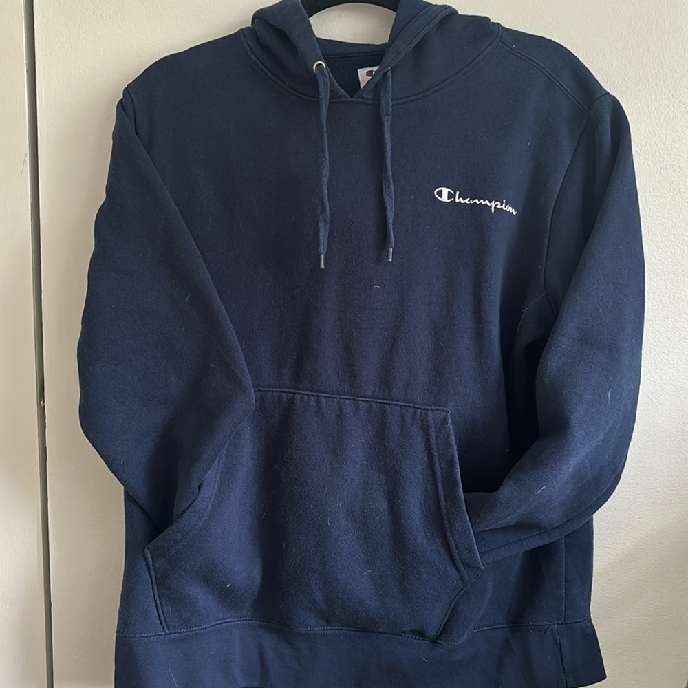 Blue men’s champion hoodie